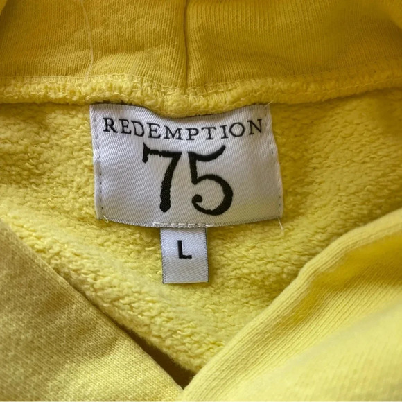 YELLOW REDEMPTION LION PULLOVER HOODIE Men size Large - Picture 12 of 12
